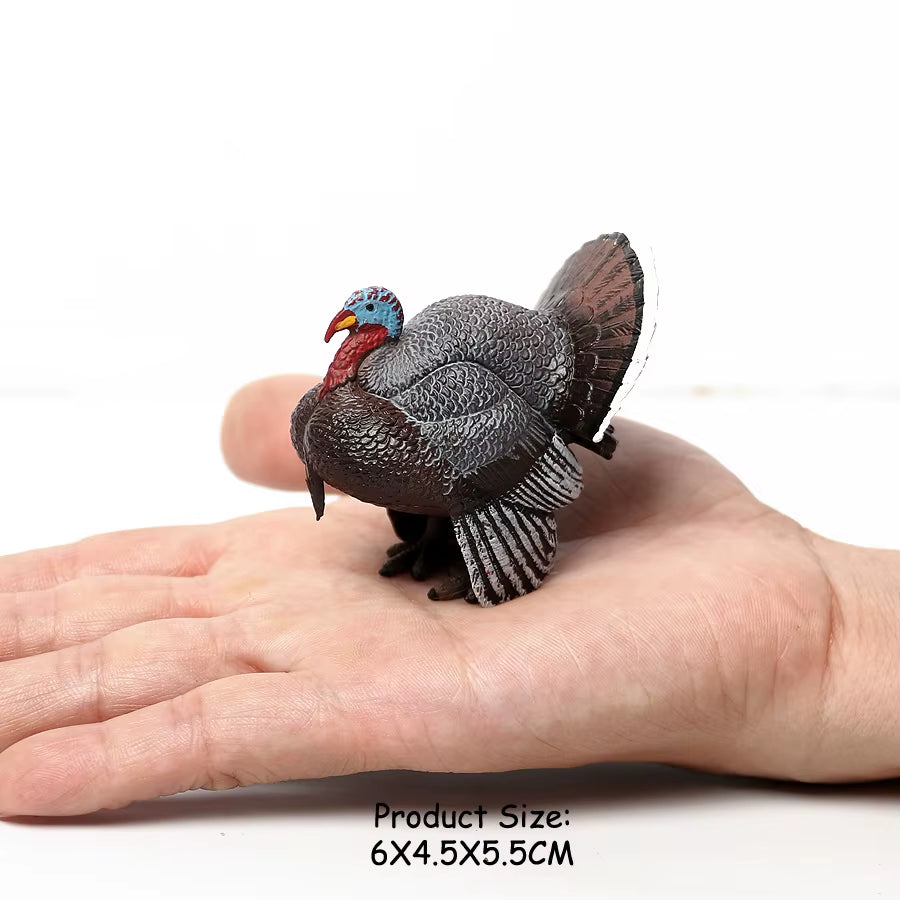 Wild Birds Animals Turkey Macaw Owl Eagles Ostrich Pelican Figurines Toy Animal Action Figure Learning Education Birds Gifts