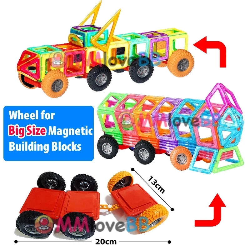 Magnets Toys for Kids Big Size plus Magnetic Blocks for Children Designer Constructor Set Toys for Boys Building Blocks