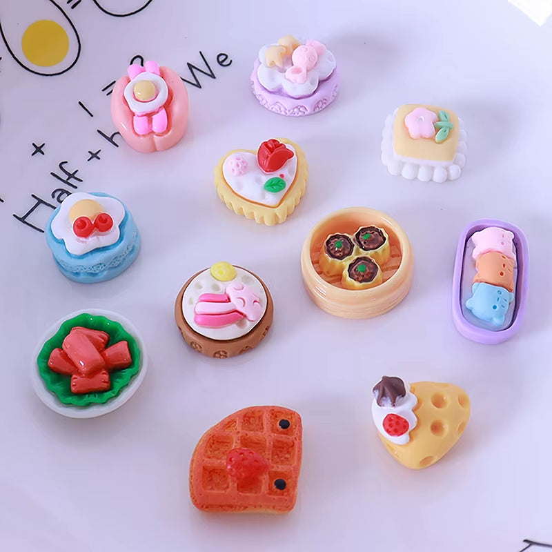 10Pcs Dollhouse Mini Food Toys Dollhouse Kitchen Decoration Dollhouse Accessories for Kids Pretend Play Toy