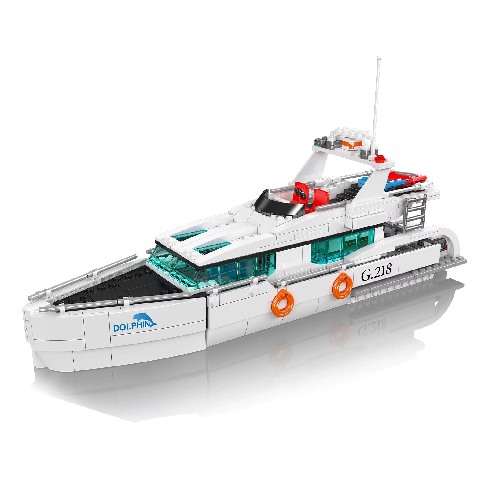 MOULDKING Yacht/Fishing Boat Model Building Blocks Set - Educational Technocal Bricks Assembly Kit for Kids Gift 10185 10218