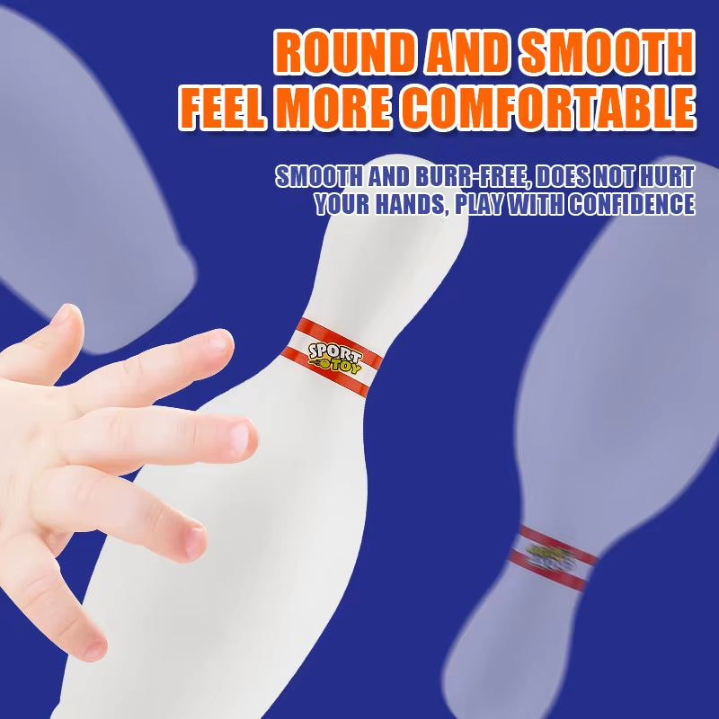 Large 7.5-Inch Bowling Toy for Indoor Sports, Children'S Outdoor Activity Game Equipment, Physical Exercise Set - 10 Pins 2 Ball