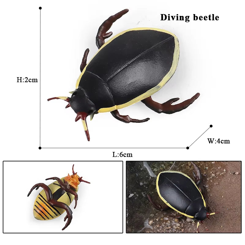 New Insect Animals Model Butterfly Bee Dragonfly Mantis Ant Snail Action Figures Jouet Collection Decor Kids Education Toy