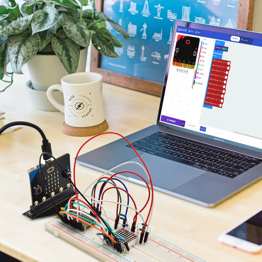 Microbit V2.2 Basic Starter Kit for BBC Micro:Bit Kit STEM Programming Student Kit +Tutorial 38 Projects