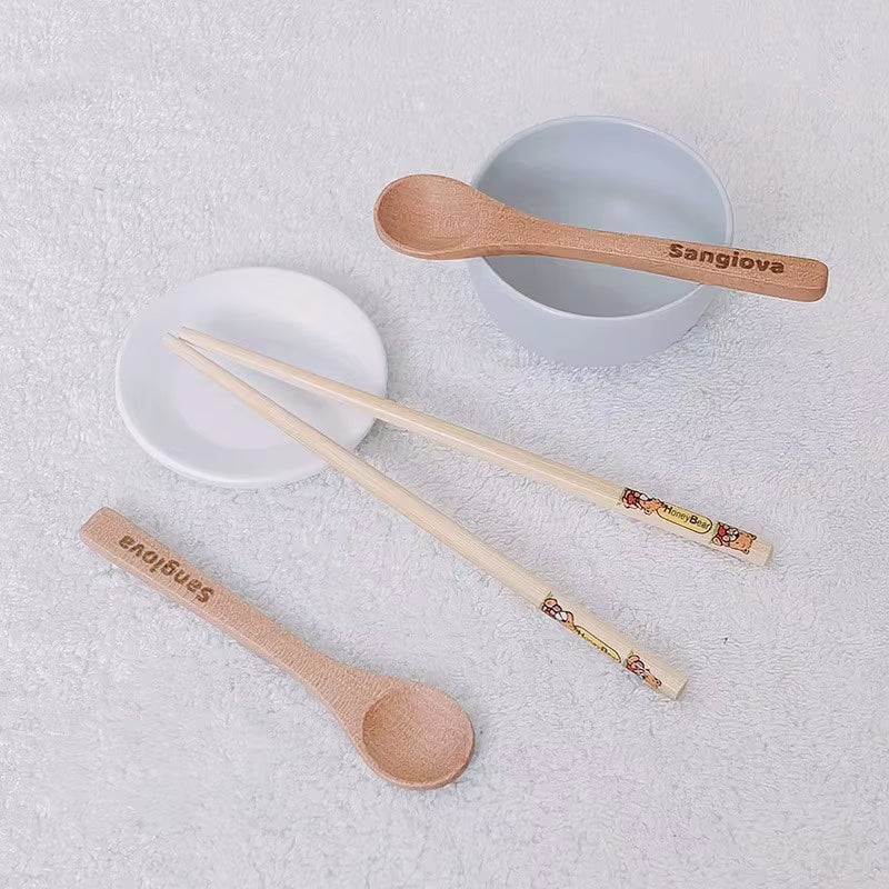 Kids Wooden Play Kitchen Set - Miniature Stove with Cutting Food Vegetables & Pots Pretend Play Toy