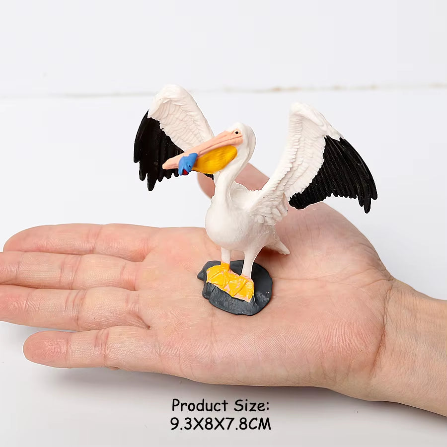Wild Birds Animals Turkey Macaw Owl Eagles Ostrich Pelican Figurines Toy Animal Action Figure Learning Education Birds Gifts