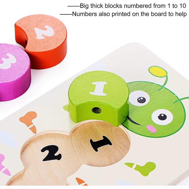 Wooden Lacing Toys for Toddlers Puzzle Preschool Activities Fine Motor Skills Early Educational Children Kids Games