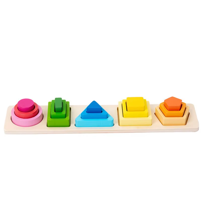 Shape Cognitive Classification Montessori Wooden Color Matching Puzzle Children'S Magnetic Fishing Learning Educational Toys