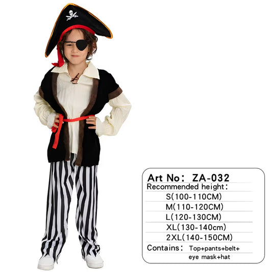 Children'S Halloween Pirate Costumes for Boys Kids Children Pirate Costume Fantasia Infantil Cosplay Clothing