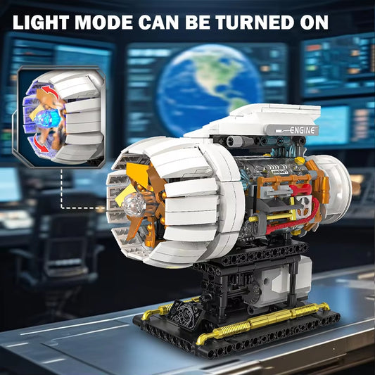 3056 Aircraft Engine 650PCS Model Building Blocks Set Technical Electrically Driven MOC Educational Toys Kids Christmas Gifts