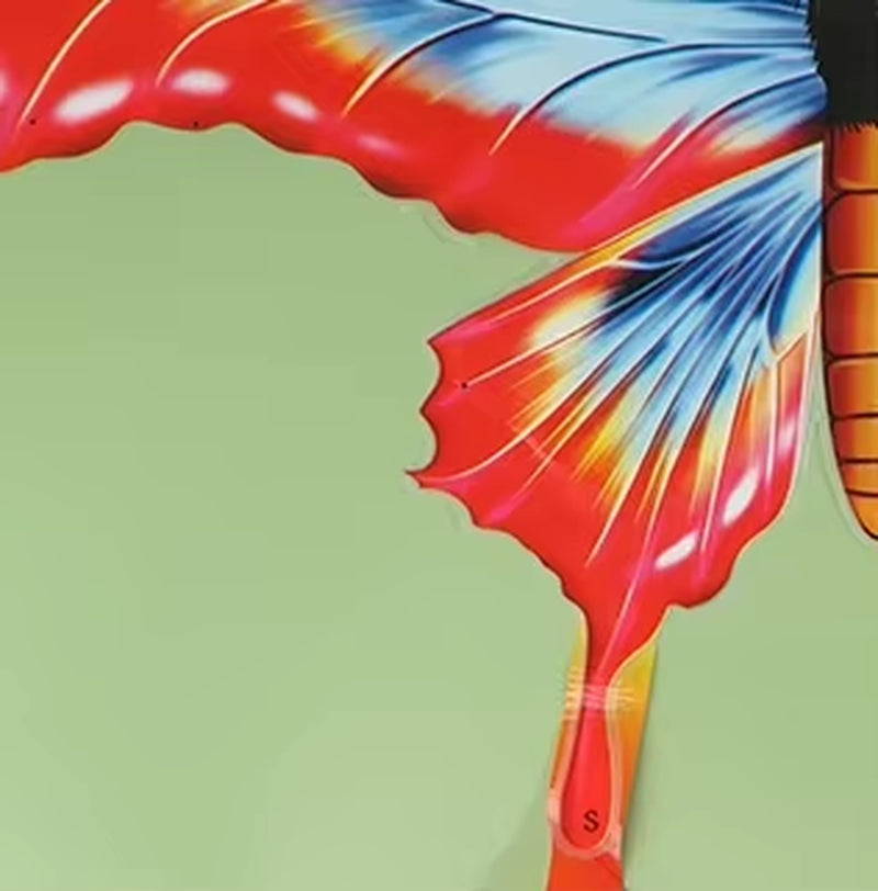 Children Kite Cartoon Foldable Mini Plastic Toys Kite with Hand Brake Fishing Rod for Kids Outdoor Fun Toy for Family Gathering