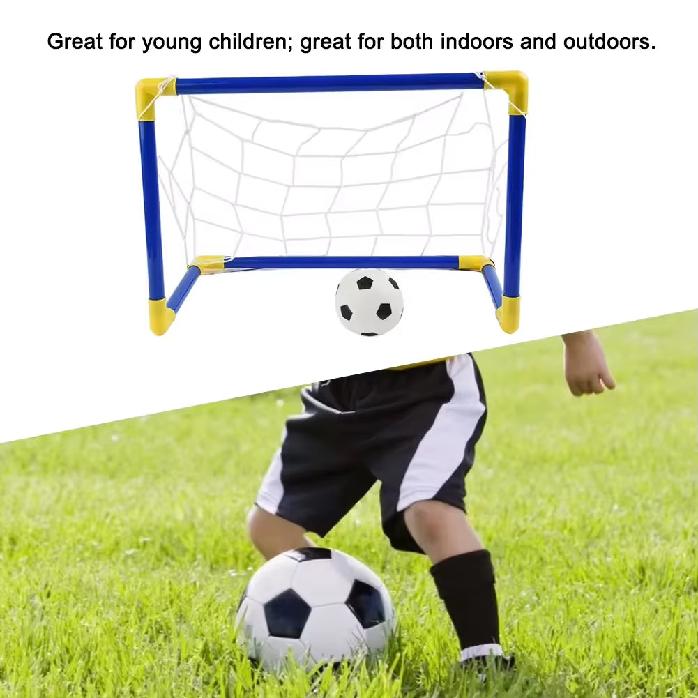 Indoor and Outdoor Mini Folding Soccer Plastic Rear Frame Kit Inflatable Sports Toys Suitable for Parent-Child Interaction
