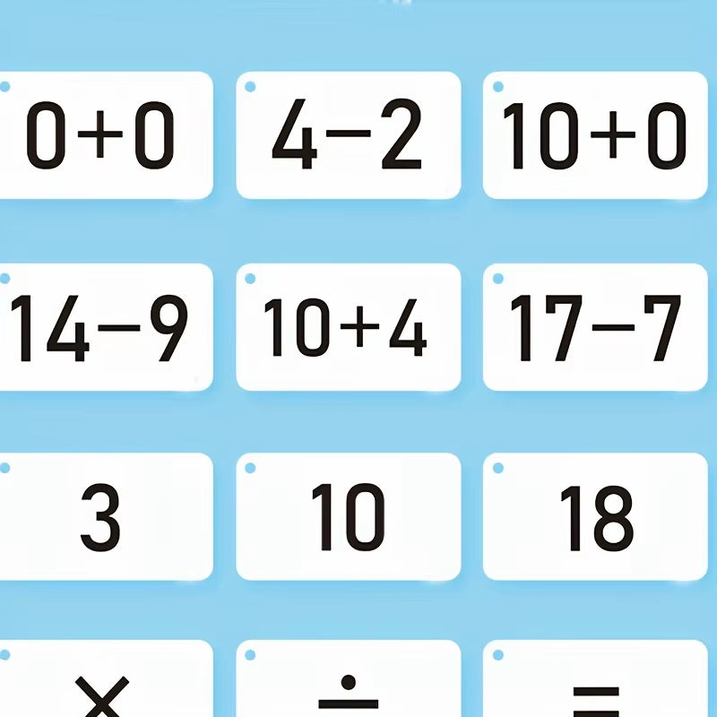 270Pcs within 20 Complete 1Set Addition and Subtraction Flashcards Math Learning Set with Numbers Symbols & Practice Problems
